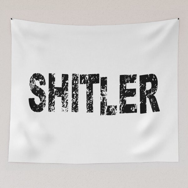Item preview, shitler anti-oligarchs,,anti trump government  Bumper decal For trump haters! black designed and sold by ramwebroom.