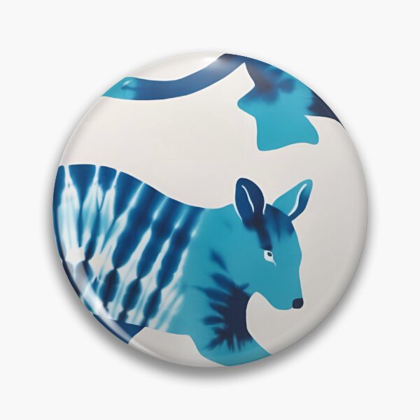 Item preview, Blue Tie-Dye Kangaroo Pattern designed and sold by Homekero.