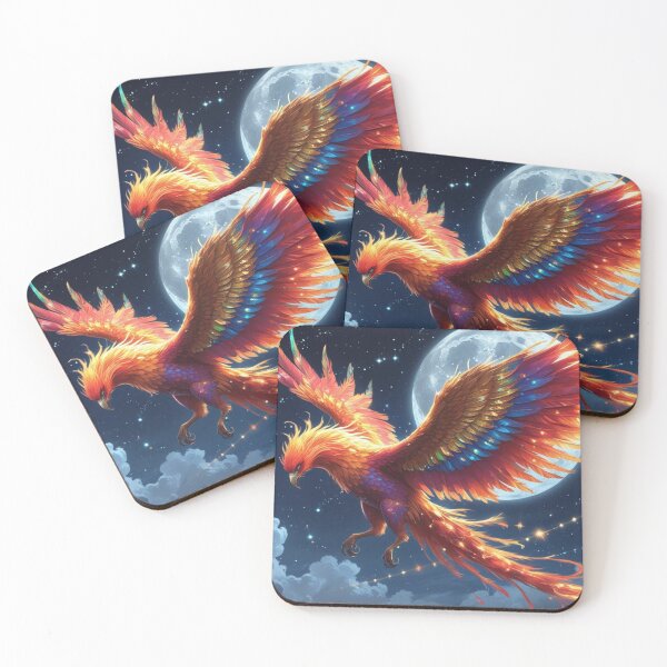Item preview, Celestial Phoenix in Flight – Cosmic Fantasy Artwork designed and sold by EpicGear085.