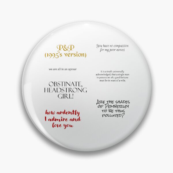 Item preview, Pride and Prejudice 1995 iconic quotes pack designed and sold by introvertcafe.