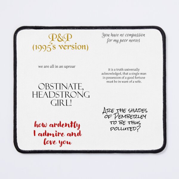 Item preview, Pride and Prejudice 1995 iconic quotes pack designed and sold by introvertcafe.