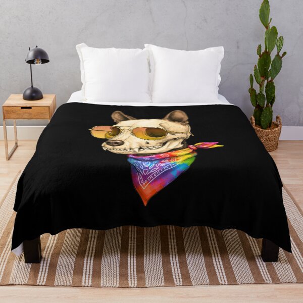 Item preview, Dog Skull, Gold Glasses, Rainbow Bandana – Pride Style designed and sold by TheSkullRoom.