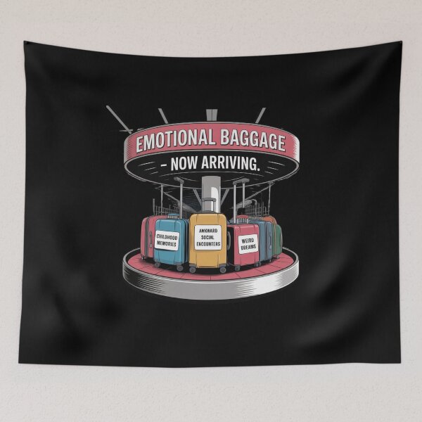 Item preview, funny mental health Emotional Baggage Carousel designed and sold by Uglyandcute.
