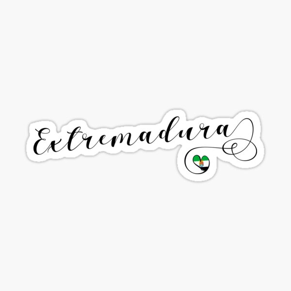 Bandera Extremadura Corazón, Estremaúra, España Pegatina