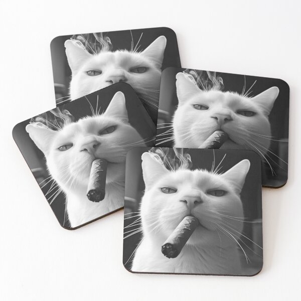 Item preview, Cat Smoking a Cigar – Funny Cool Cat Meme #2 designed and sold by thesnakeater.