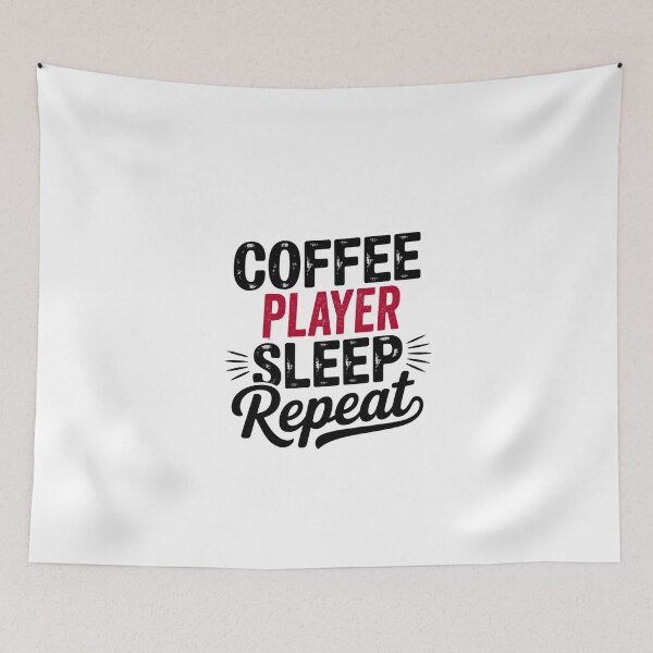 Item preview, Coffee Player Sleep Repeat - Funny Player Lover designed and sold by Watsonarts.