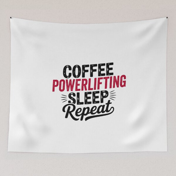 Item preview, Coffee Powerlifting Sleep Repeat - Funny Powerlifting Lover designed and sold by Watsonarts.