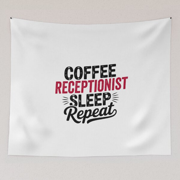 Item preview, Coffee Receptionist Sleep Repeat - Funny Receptionist Lover designed and sold by Watsonarts.