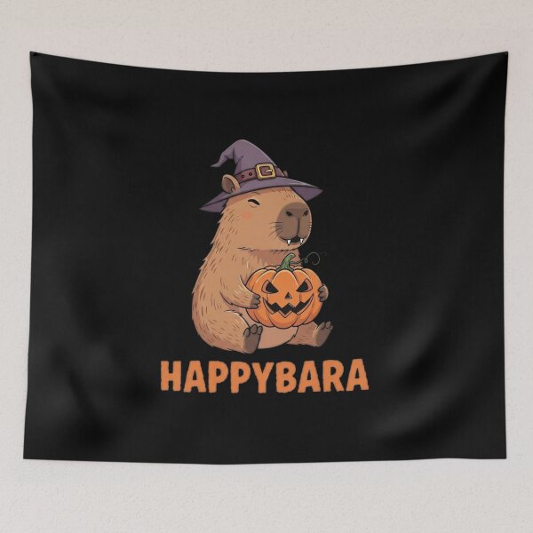 Item preview, Happybara - Cute Capybara In Halloween Style designed and sold by Bowniko^^.