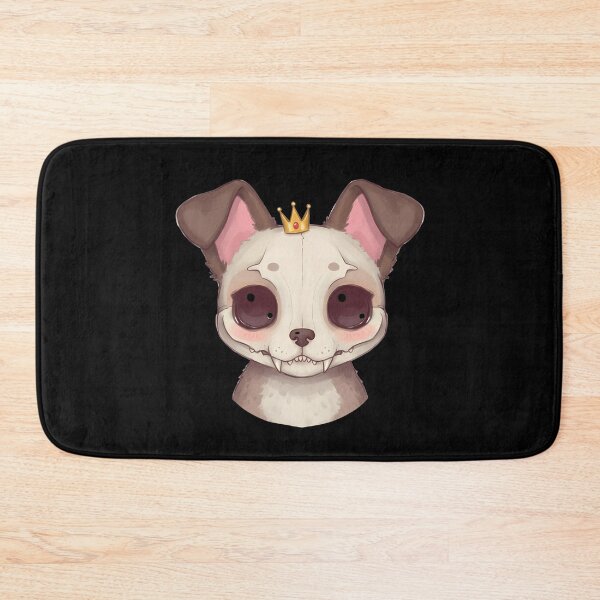 Item preview, Kawaii Dog Skull with Crown – Spooky Cute designed and sold by TheSkullRoom.