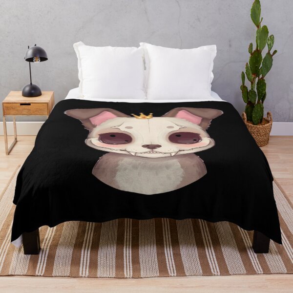Item preview, Kawaii Dog Skull with Crown – Spooky Cute designed and sold by TheSkullRoom.