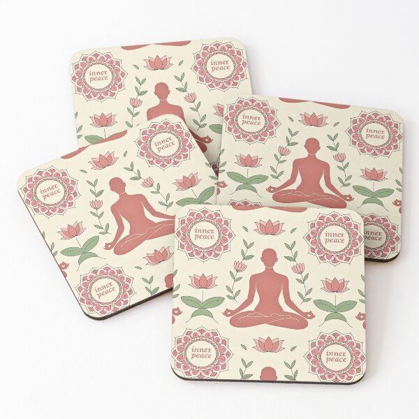 Item preview, Yoga Meditative Silhouette Pattern designed and sold by VibrArtco.