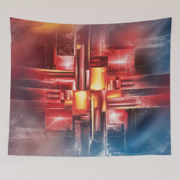 Item preview, Red And Yellow Abstract Artwork designed and sold by Marnple.