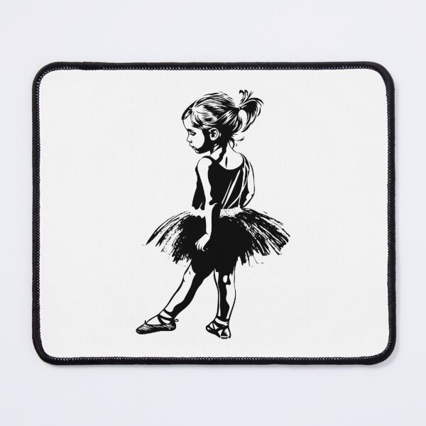 Item preview, Little Ballerina Silhouette – Elegant Black and White Dance Art designed and sold by inkoutninja.