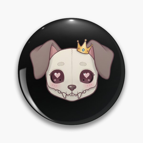 Item preview, Kawaii Skull Dog with Crown – Spooky Cute Love designed and sold by TheSkullRoom.