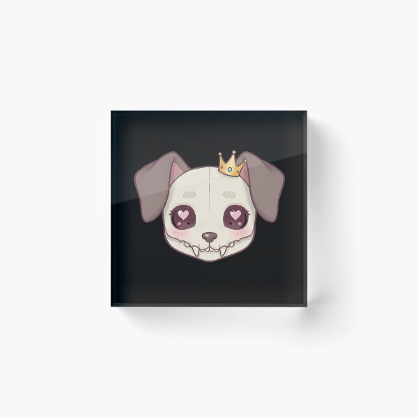 Item preview, Kawaii Skull Dog with Crown – Spooky Cute Love designed and sold by TheSkullRoom.