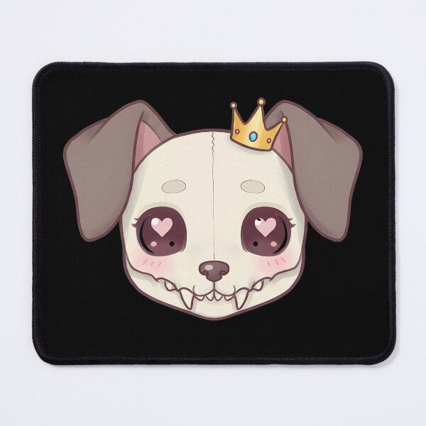 Item preview, Kawaii Skull Dog with Crown – Spooky Cute Love designed and sold by TheSkullRoom.