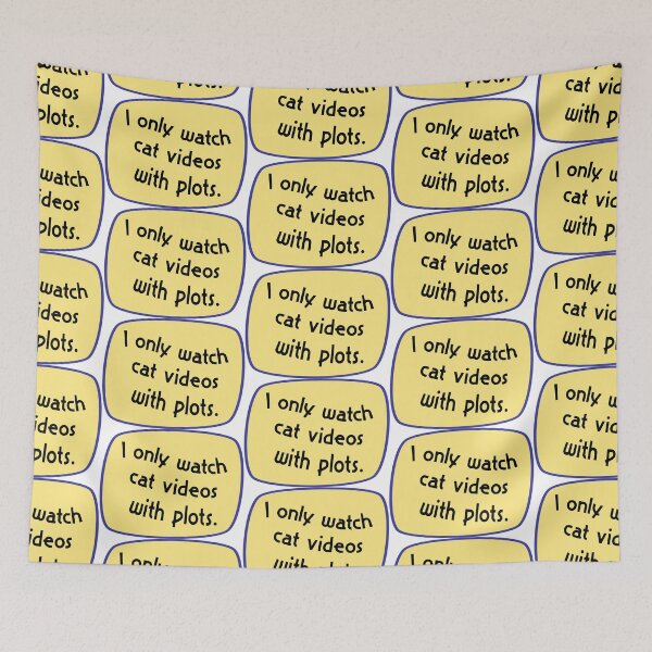 Item preview, I only watch cat videos with plots designed and sold by mntimg.