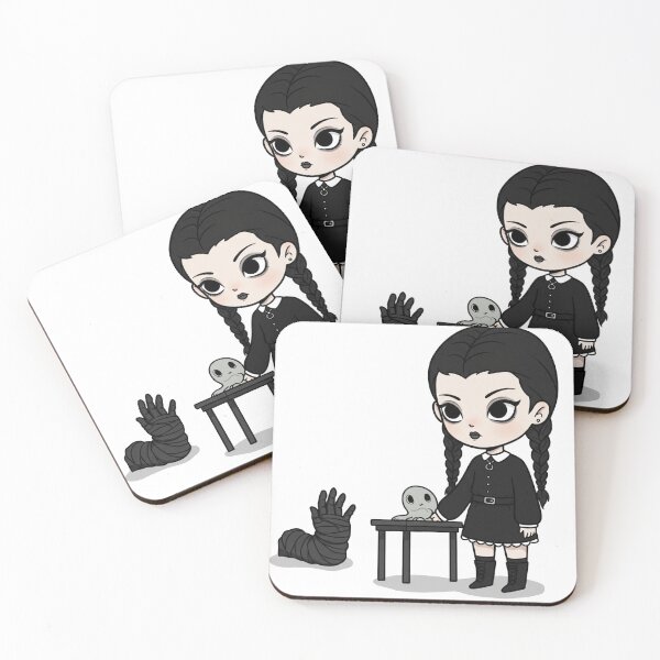 Item preview, Wednesday Addams with Thing Sticker – Gothic Cute Dark Aesthetic designed and sold by mostafa gebril  ⭐⭐⭐⭐⭐.