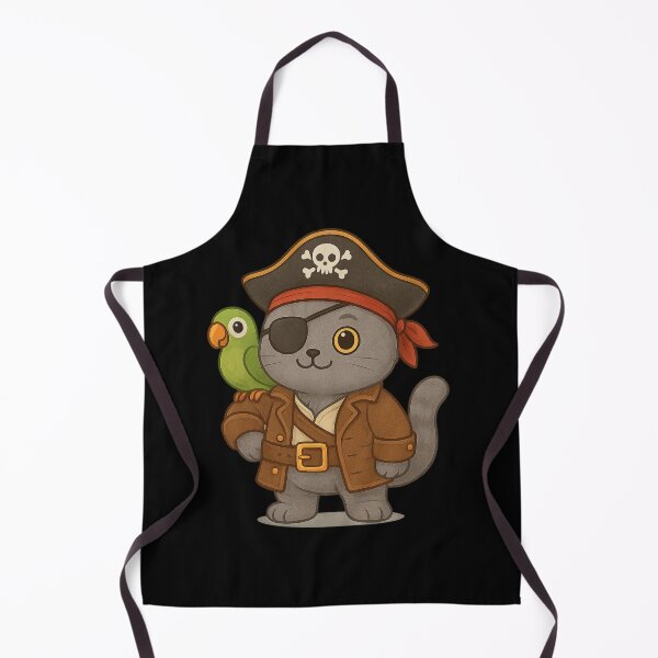 Item preview, Cute Pirate Cat with Parrot designed and sold by Moons Studio.