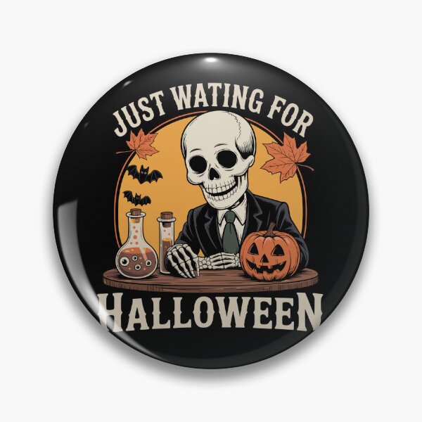 Item preview, Just Waiting for Halloween Skeleton Tee designed and sold by zakahero.