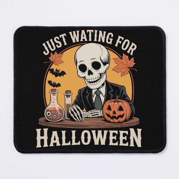 Item preview, Just Waiting for Halloween Skeleton Tee designed and sold by zakahero.