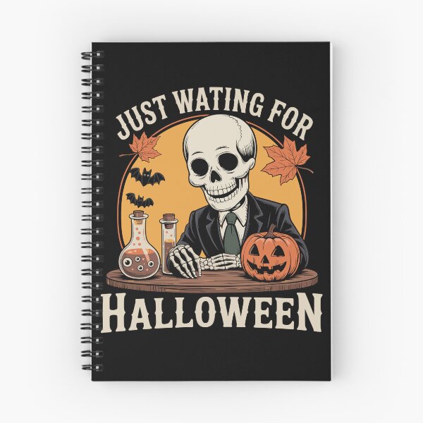 Item preview, Just Waiting for Halloween Skeleton Tee designed and sold by zakahero.