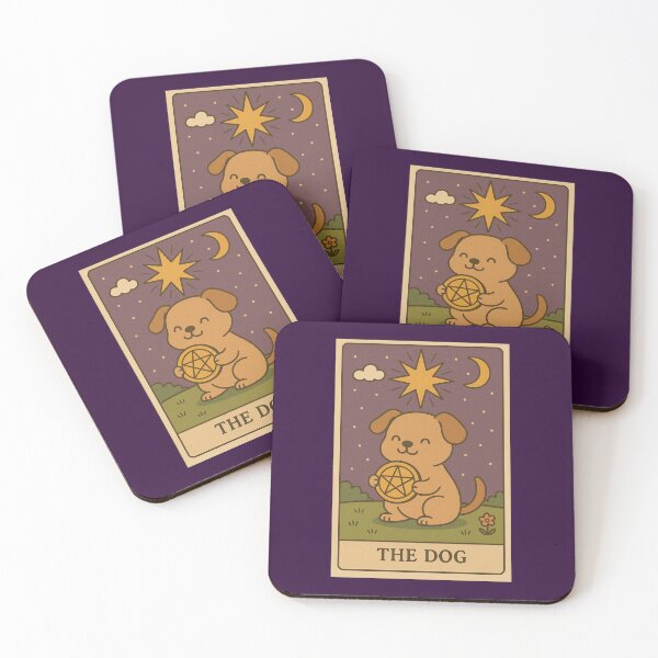 Item preview, The Dog – Cute Tarot Card Animal Illustration designed and sold by Heavenly-Cloudz.