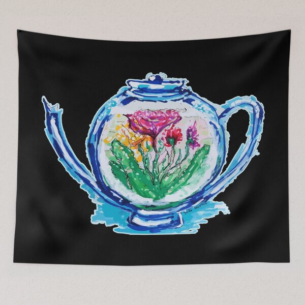 Item preview, Flower Teapot designed and sold by JoseloRochaArt.