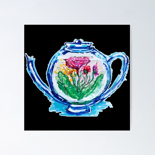 Item preview, Flower Teapot designed and sold by JoseloRochaArt.