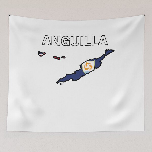 Item preview, Anguilla Flag Map Design designed and sold by atomstartup.