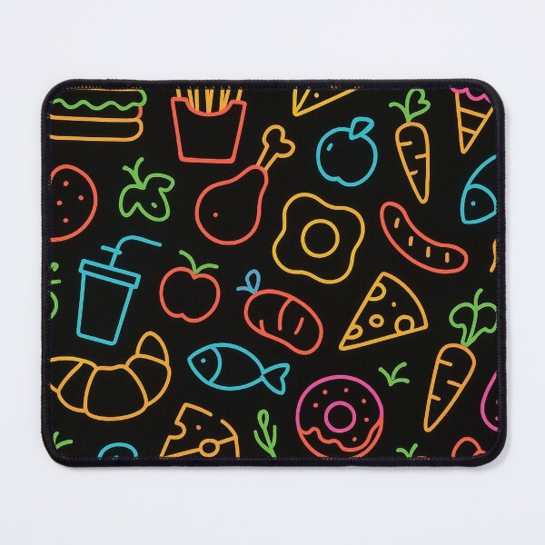 Item preview,  Neon Food Outline Seamless Pattern designed and sold by optimusprime39.