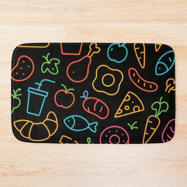 Item preview,  Neon Food Outline Seamless Pattern designed and sold by optimusprime39.