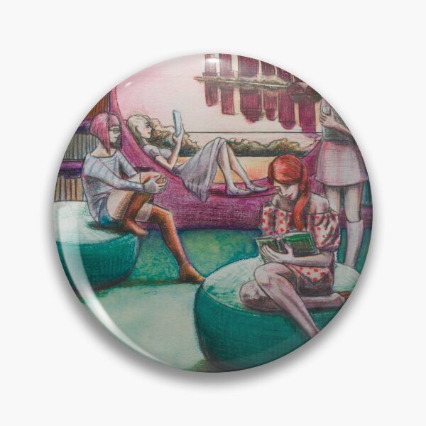 Item preview, People reading in a library designed and sold by BarbaraLArt.