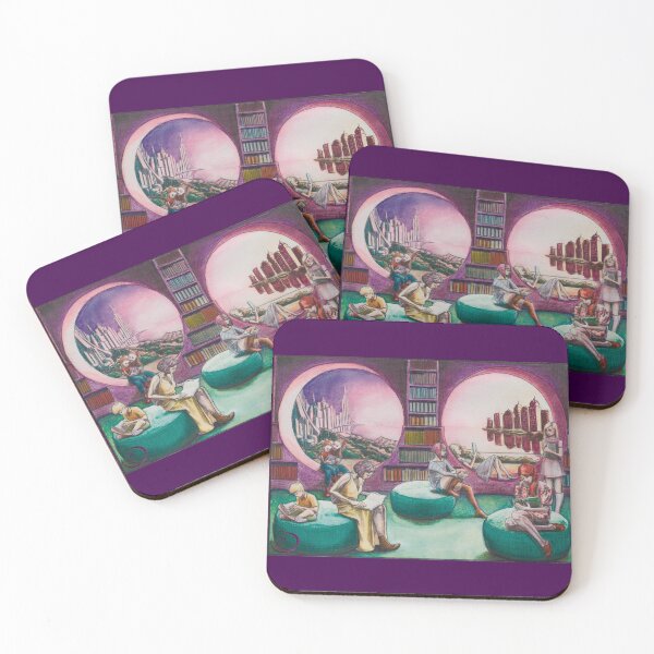 Item preview, People reading in a library designed and sold by BarbaraLArt.