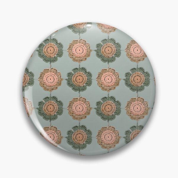 Item preview, Vintage Crochet Flower Pattern in Blue Pastel Colors designed and sold by The Crazy Cat Lady.