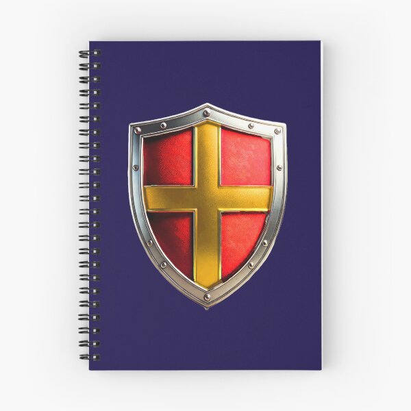Item preview, Bold Red Shield with Regal Gold Cross – Heraldic Design designed and sold by Highlandkings.