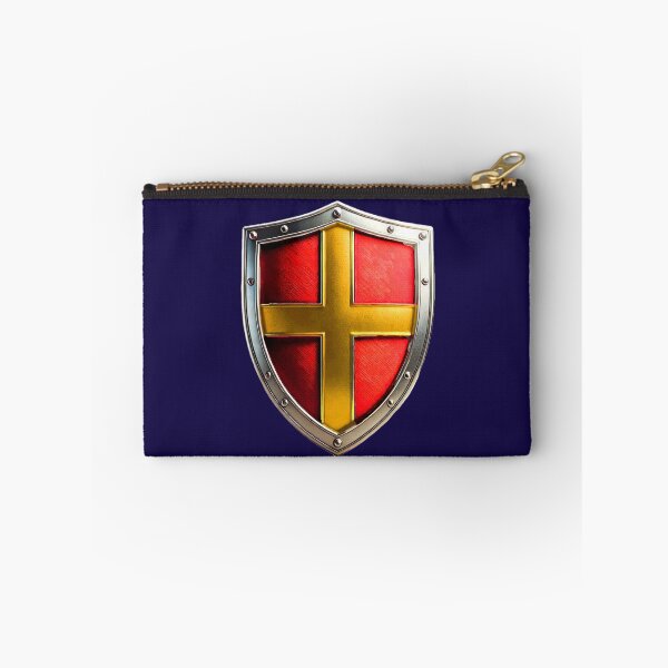 Item preview, Bold Red Shield with Regal Gold Cross – Heraldic Design designed and sold by Highlandkings.