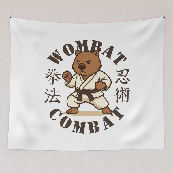 Item preview, Wombat Combat Martial Arts Australian Animal  designed and sold by pUNKnown.
