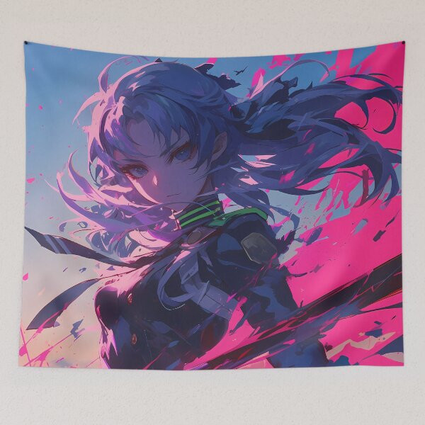 Item preview, Hiiragi Shinoa Seraph of the End Anime Girl Warrior designed and sold by juniorcastros.