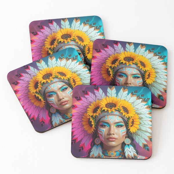 Item preview, Cosmic Sunflower Warrior - Indigenous Strength designed and sold by Nightcoder Designs.