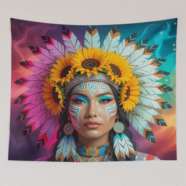 Item preview, Cosmic Sunflower Warrior - Indigenous Strength designed and sold by Nightcoder Designs.