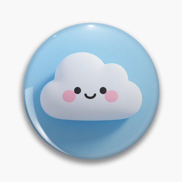 Item preview, cloud, rosy cheeks, blue, natural, kawaii, cute, modern, aesthetic, minimalist, chubby, adorable designed and sold by SasiPen.