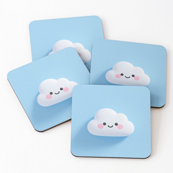 Item preview, cloud, rosy cheeks, blue, natural, kawaii, cute, modern, aesthetic, minimalist, chubby, adorable designed and sold by SasiPen.