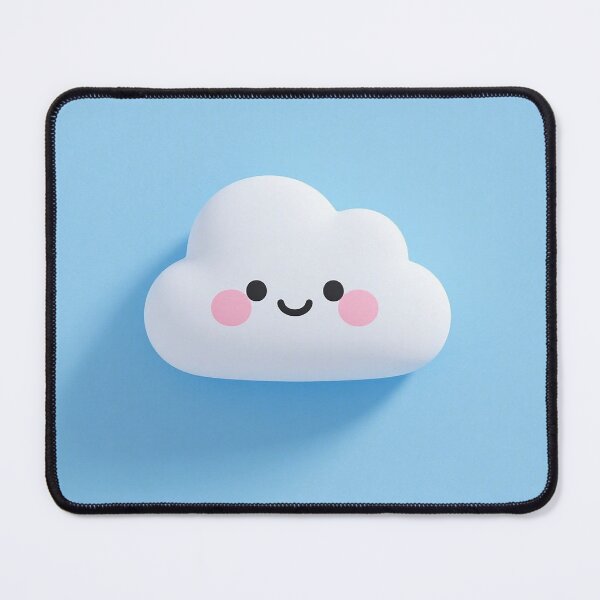 Item preview, cloud, rosy cheeks, blue, natural, kawaii, cute, modern, aesthetic, minimalist, chubby, adorable designed and sold by SasiPen.