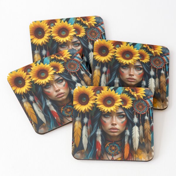Item preview, Sunflower Spirit - Dakota, Lakota & Aztec Heritage designed and sold by Nightcoder Designs.