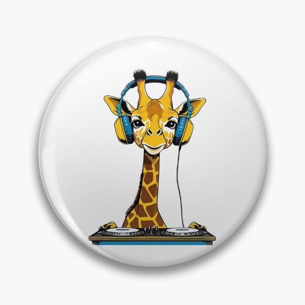 Artikelvorschau, Giraffe DJ mit Kopfhörern Mixing entworfen und verkauft von takeng07.