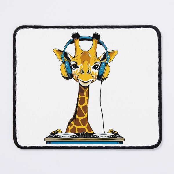 Artikelvorschau, Giraffe DJ mit Kopfhörern Mixing entworfen und verkauft von takeng07.
