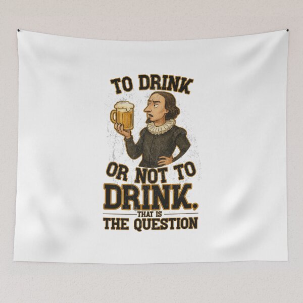 Item preview, Shakespeare Holding Beer designed and sold by Nacho Average Designs.
