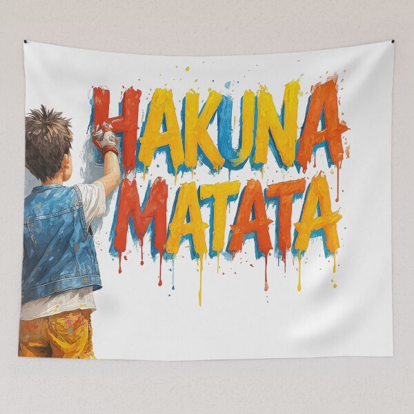 Artikelvorschau, Junge sprüht Hakuna Matata Graffiti entworfen und verkauft von Sci-fi-2901.